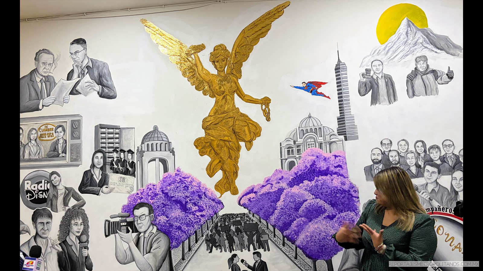 OFEREN VALENZUELA, CONDUCTORA DE RADIO DISNEY,  EN EL MURAL