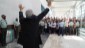 EL PRESIDENTE LOPEZ OBRADOR SALUDA A LOS VISITANTES 